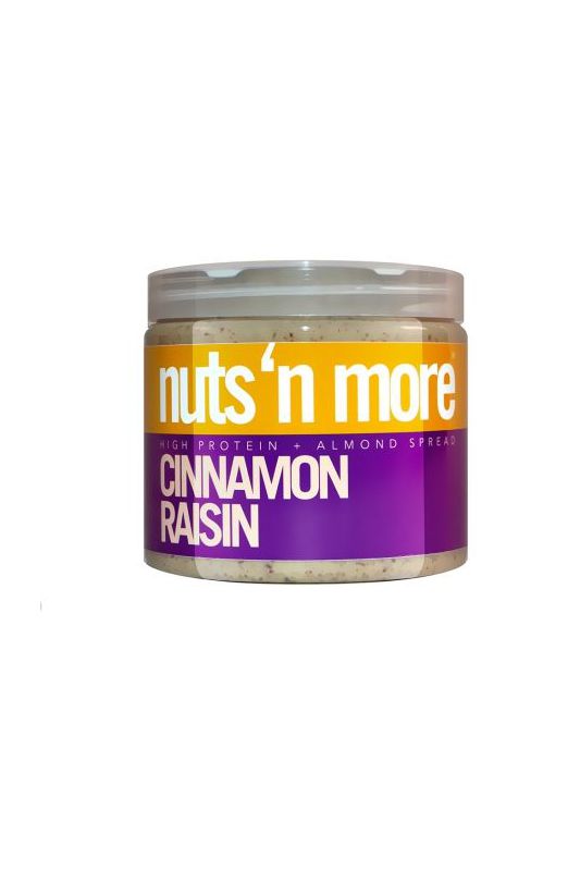 Nuts`N more Mandľové maslo škorica - hrozienka s proteínom
